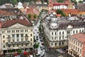 Cluj Napoca city top view. Romania