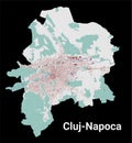 Cluj-Napoca map, administrative area