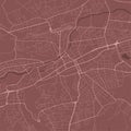 Cluj-Napoca map, red poster Royalty Free Stock Photo