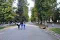 Cluj-Napoca RO, September 24th: Central Park Main Alley in Cluj-Napoca from Transylvania region in Romania