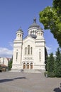 Cluj-Napoca RO, September 24th: Orthodox Metropolitan Cathedral in Cluj-Napoca from Transylvania region in Romania Royalty Free Stock Photo