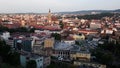 Aerial view over the Cluj town.