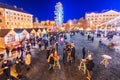 Cluj Napoca, Romania - Christmas Market in Transylvania, Eastern Europe Royalty Free Stock Photo