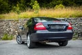 Sport german car - coupe - black metallic paint photo session in