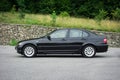 Bavarian beautiful historic car - black metallic paing and original alloy wheels.