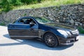 Cluj Napoca/Romania - June 20, 2018: Mercedes Benz E Class Coupe, model W207 - year 2010, Avantgarde equipment, AMG Alloy wheels,