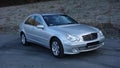 Cluj Napoca/Romania-March 31, 2017: Mercedes Benz W203 - year 2005, Avantgarde equipment, silver metallic paint Royalty Free Stock Photo