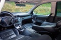 German luxurious limousine interior - sedan, leather seats