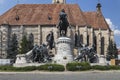 The famous Mathias Rex statue on August 21, 2018 in Cluj-Napoca.
