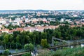 Aerial view over the Cluj city