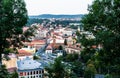 Aerial view over the Cluj city