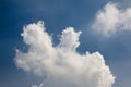 Clumps of clouds in the beautiful blue sky