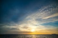 Cluody sky over the sea at sunset