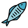 Clupea herring icon vector flat