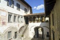 Clusone, Bergamo, Italy: historic palazzo comunale, court
