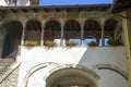 Clusone, Bergamo, Italy: historic palazzo comunale, court