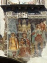 Clusone, Bergamo, Italy: historic palazzo comunale, with frescos on the facade