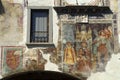 Clusone, Bergamo, Italy: historic palazzo comunale, with frescos on the facade