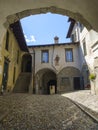 Clusone, Bergamo, Italy: historic palazzo comunale, with frescos