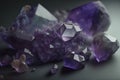 a cluster of amethyst crystals Royalty Free Stock Photo