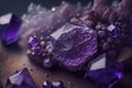 a cluster of amethyst crystals Royalty Free Stock Photo