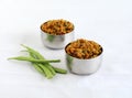 Cluster Beans Curry Healthy Indian Vegetarian Side Dish in Bowls