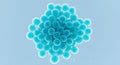 Cluster of Blue Spherical Cells or Embryonic Cells Royalty Free Stock Photo