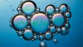 View emphasizes the delicate, fragile nature of the bubbles and Royalty Free Stock Photo
