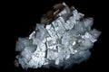 A cluster of cubic crystals of natural salt NaCl Royalty Free Stock Photo