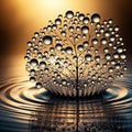 A cluster of droplets of water forming a delicate pattern, phot Royalty Free Stock Photo
