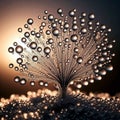 A cluster of droplets of water forming a delicate pattern, phot Royalty Free Stock Photo