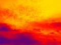 Cluster of fleece clouds infrared Royalty Free Stock Photo