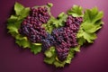 a cluster of grapes forming a natural map of a continent