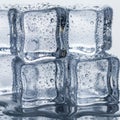 A cluster of ice cubes with Royalty Free Stock Photo