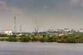 Cluster of industrial plants on Long Tau River, Phuoc Khanh, Vietnam