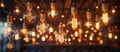 Multiple Light Bulbs Hanging From Ceiling Royalty Free Stock Photo