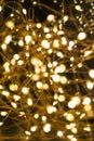 Cluster of micro LED string lights. Shallow depth of field, out of focus blurred Royalty Free Stock Photo