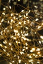 Cluster of micro LED string lights. Shallow depth of field, out of focus blurred