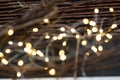 Cluster of micro LED string lights. Shallow depth of field, out of focus blurred