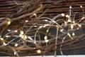 Cluster of micro LED string lights. Shallow depth of field, out of focus blurred Royalty Free Stock Photo