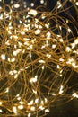 Cluster of micro LED string lights. Shallow depth of field, out of focus blurred Royalty Free Stock Photo
