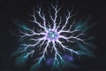 a cluster of neuron floats and branches out with axons and dendrites of cells in the brain\'s outer layers.