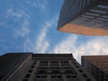 A cluster of old and more modern high rise buildings in Boston Royalty Free Stock Photo