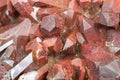 A cluster of opaque ferruginous quartz crystals