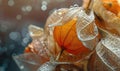 A cluster of physalis with their husks Royalty Free Stock Photo