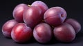 cluster prune plum isolated Royalty Free Stock Photo