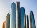 Cluster of skyscrapers in Abu Dhabi Royalty Free Stock Photo