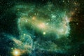 Cluster of stars. Nebula. Elements of this image furnished by NASA