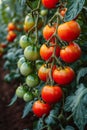 Cluster of Tomatoes Hanging From a Tree Royalty Free Stock Photo