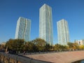 A cluster of towers in Astana / Kazakhstan Royalty Free Stock Photo